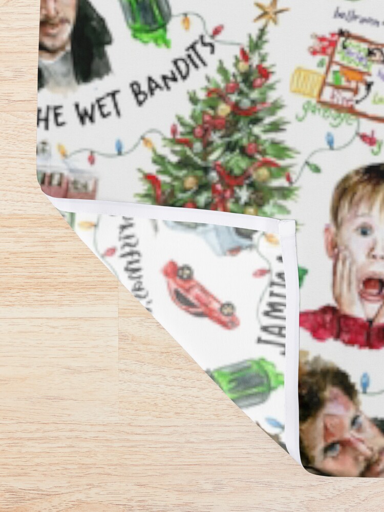 Thumbnail 2 of 5, Shower Curtain, Home Alone Kevin McCallister Christmas Holiday Pattern designed and sold by Alishathunem.