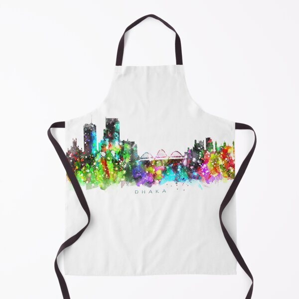 Item preview, Dhaka, Bangladesh Skyline Watercolor Painting designed and sold by InkistPrints.