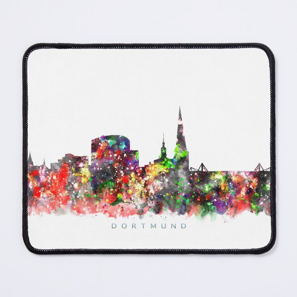 Item preview, Dortmund, Germany Skyline Watercolor Painting designed and sold by InkistPrints.