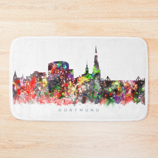Item preview, Dortmund, Germany Skyline Watercolor Painting designed and sold by InkistPrints.