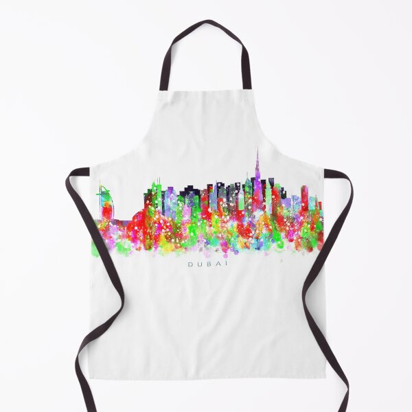 Item preview, Dubai, UAE Skyline Watercolor Painting designed and sold by InkistPrints.