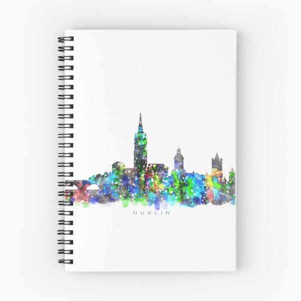 Item preview, Dublin, Ireland Skyline Watercolor Painting designed and sold by InkistPrints.