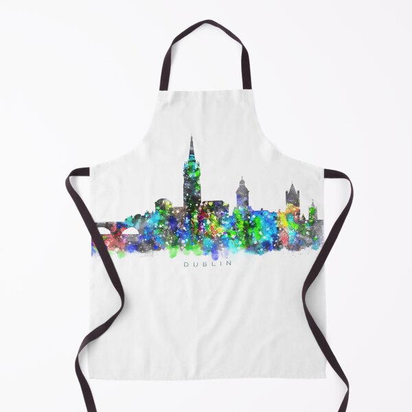 Item preview, Dublin, Ireland Skyline Watercolor Painting designed and sold by InkistPrints.