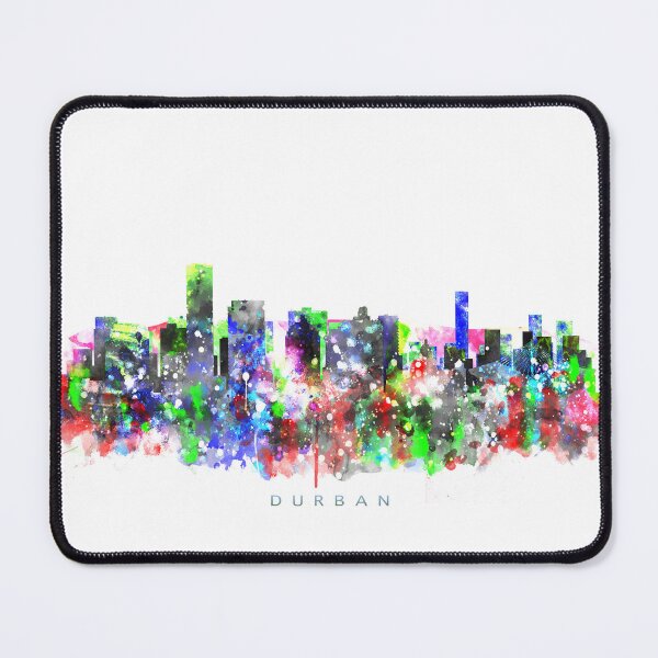 Artikelvorschau, Durban, South Africa Skyline Watercolor Painting entworfen und verkauft von InkistPrints.