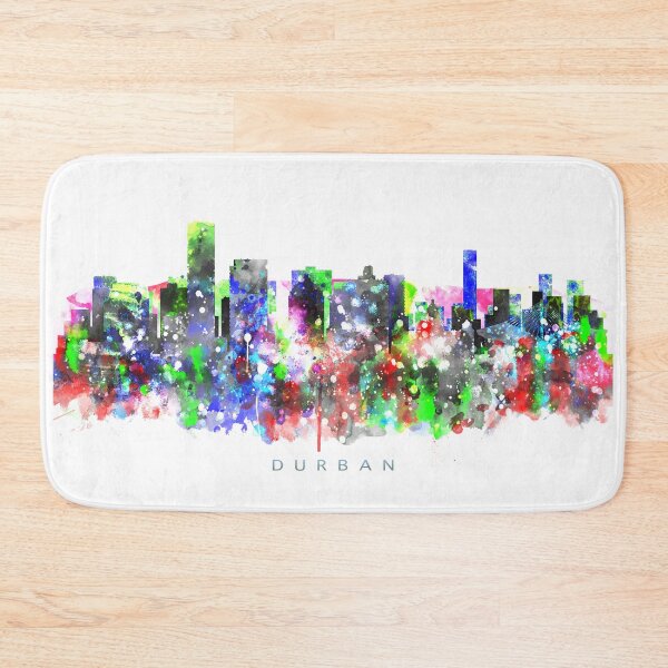 Item preview, Durban, South Africa Skyline Watercolor Painting designed and sold by InkistPrints.
