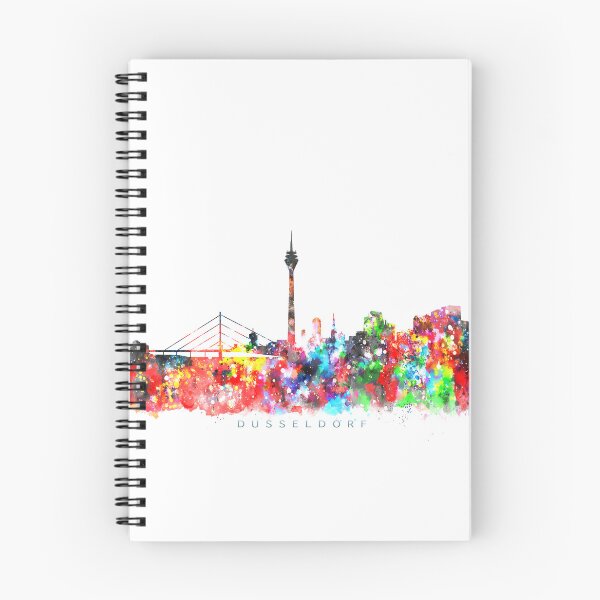 Item preview, Dusseldorf, Germany Skyline Watercolor Painting designed and sold by InkistPrints.