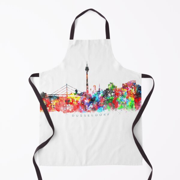 Item preview, Dusseldorf, Germany Skyline Watercolor Painting designed and sold by InkistPrints.