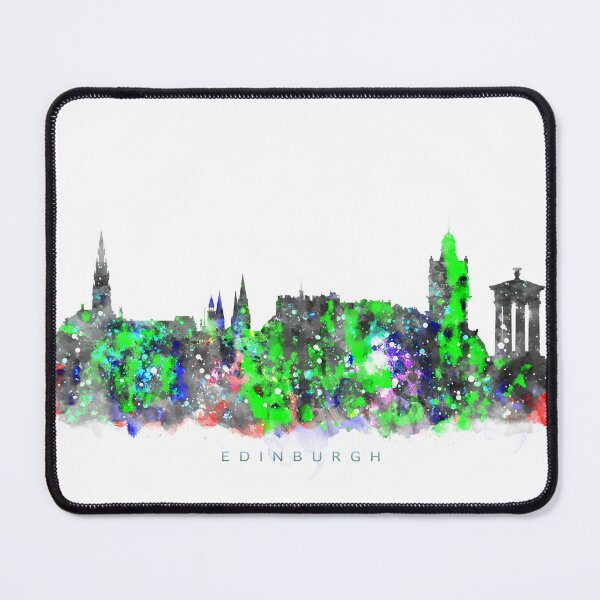 Item preview, Edinburgh, Scotland Skyline Watercolor Painting designed and sold by InkistPrints.