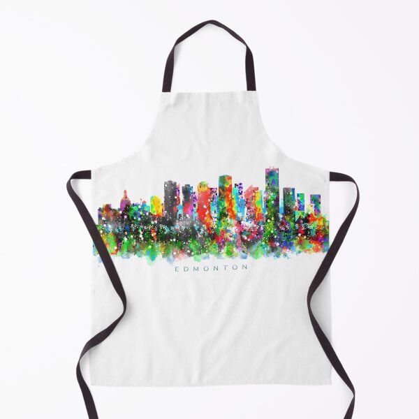 Aperçu de l'œuvre Edmonton, Canada Skyline Watercolor Painting créée et vendue par InkistPrints.