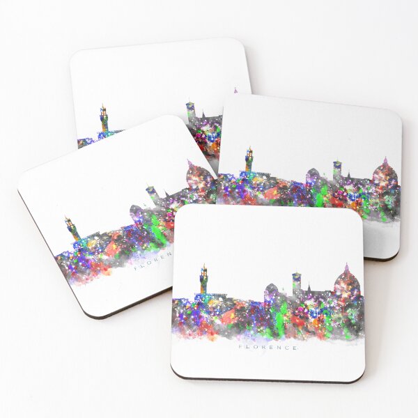 Item preview, Florence, Italy Skyline Watercolor Painting designed and sold by InkistPrints.