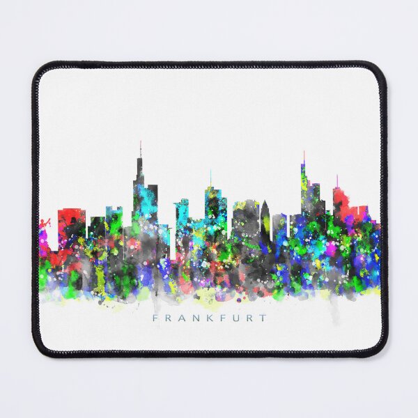 Artikelvorschau, Frankfurt, Germany Skyline Watercolor Painting entworfen und verkauft von InkistPrints.