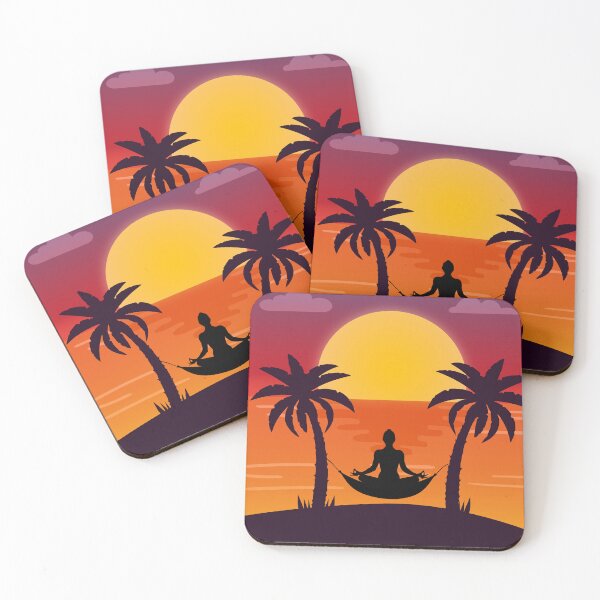 Item preview, Sunset yoga on the beach designed and sold by Tifazak.