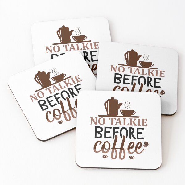 Item preview, No Talkie Before Coffee designed and sold by MythicalSticker.