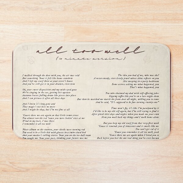Item preview, All too well lyric designed and sold by Alexandra-Ander.