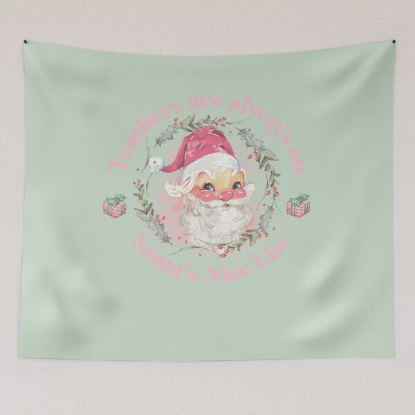 Item preview, Pink Vintage Santa Claus, Teachers are always on Santa’s Nice list, Teacher Gifts designed and sold by Mumzy2many.