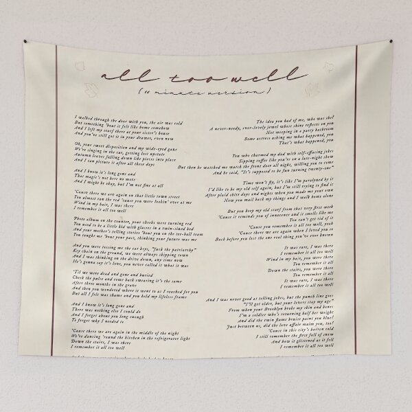 Item preview, All too well lyric designed and sold by Alexandra-Ander.