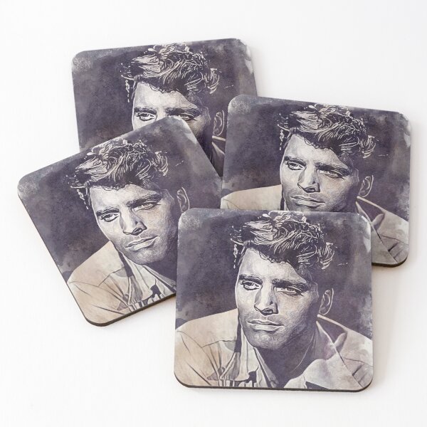 Item preview, Burt Lancaster Art - vintage watercolor - D27 designed and sold by DecoVintage.