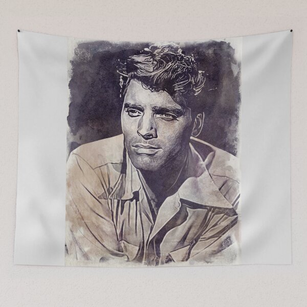 Item preview, Burt Lancaster Art - vintage watercolor - D27 designed and sold by DecoVintage.