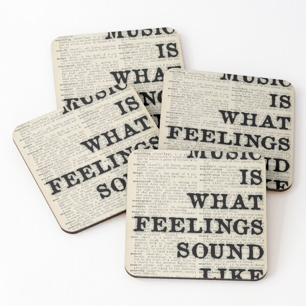 Item preview, Music Quote MUSIC IS WHAT FEELINGS SOUND LIKE designed and sold by RobrtDesign.