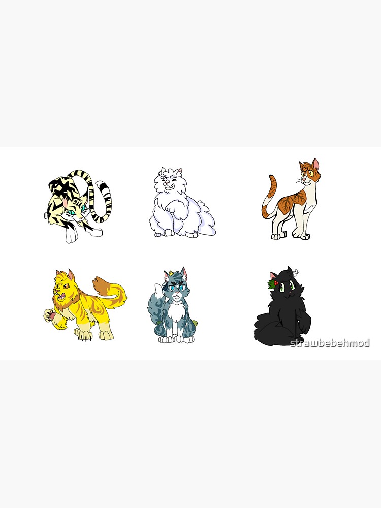 Warrior cats pattern 2 Sticker for Sale by strawbebehmod