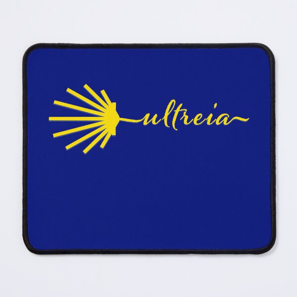 Item preview, Ultreia Typography Santiago Compostela Yellow Scallop Shell designed and sold by Brasilia.