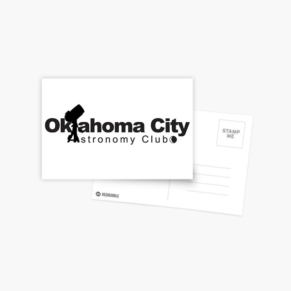 Official Oklahoma City Astronomy Club Logo (black on white) Postcard