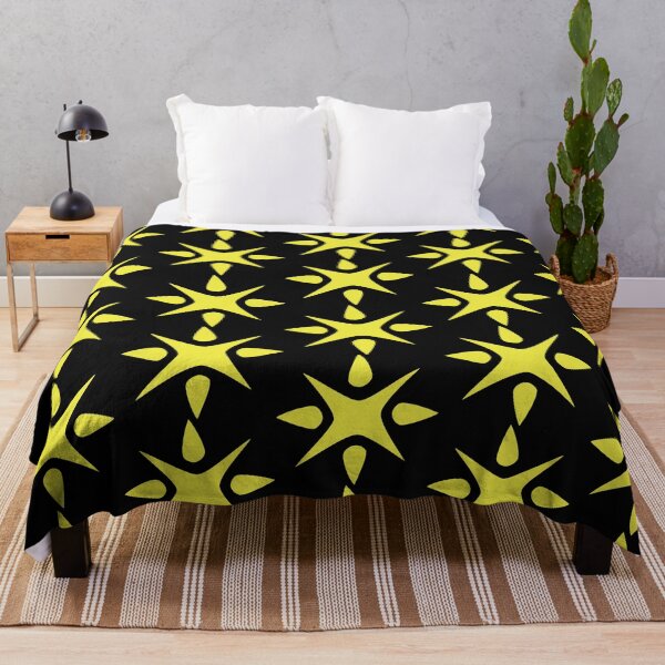 Item preview, Large Geometric abstract snowflake in bright yellow designed and sold by AngelDawnDesign.
