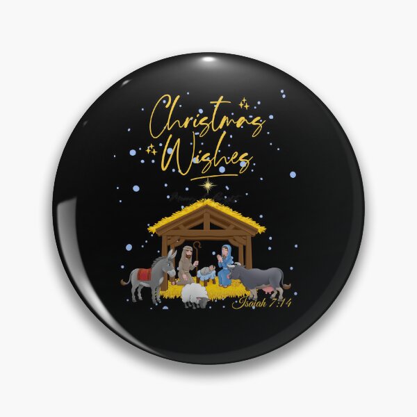 Item preview, Merry Christmas Nativity Scene Isaiah 7:14 designed and sold by onlyscriptures.
