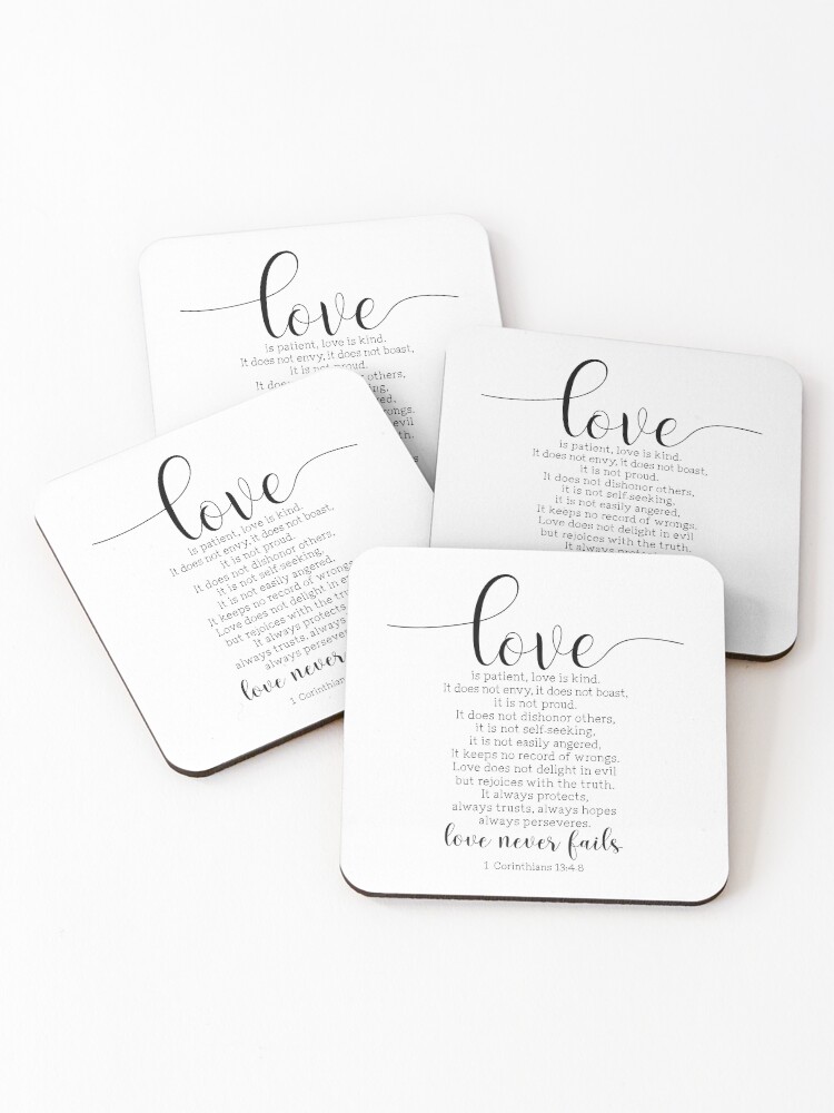 Love Is Patient Love Is Kind {Coasters}