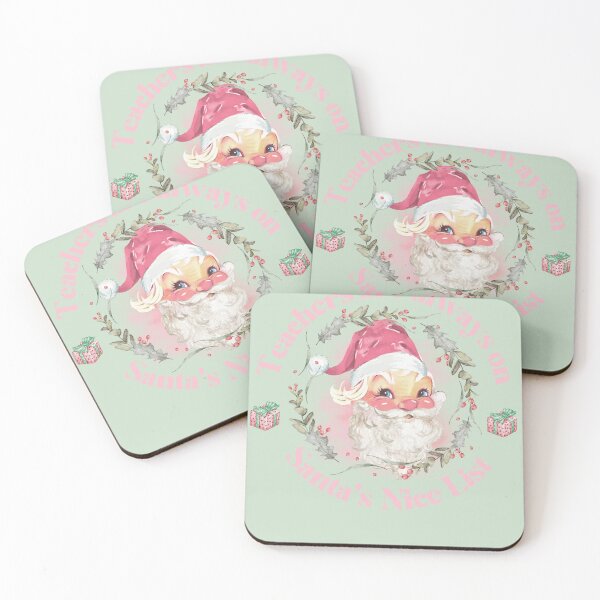 Item preview, Pink Vintage Santa Claus, Teachers are always on Santa’s Nice list, Teacher Gifts designed and sold by Mumzy2many.