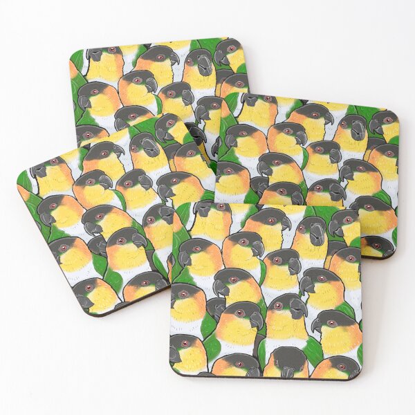 Item preview, Black-headed Caique Parrots designed and sold by MaratusFunk.