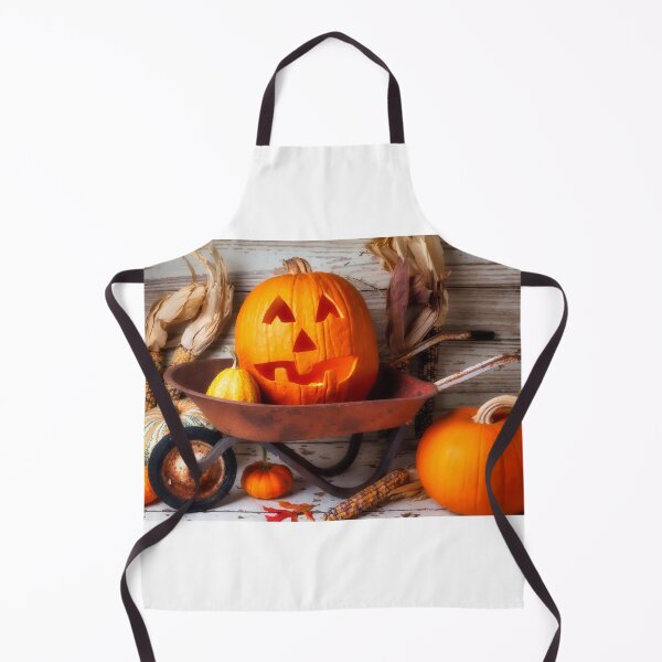 Item preview, Carved Pumpkin In Old Wheelbarrow designed and sold by Garry Gay.