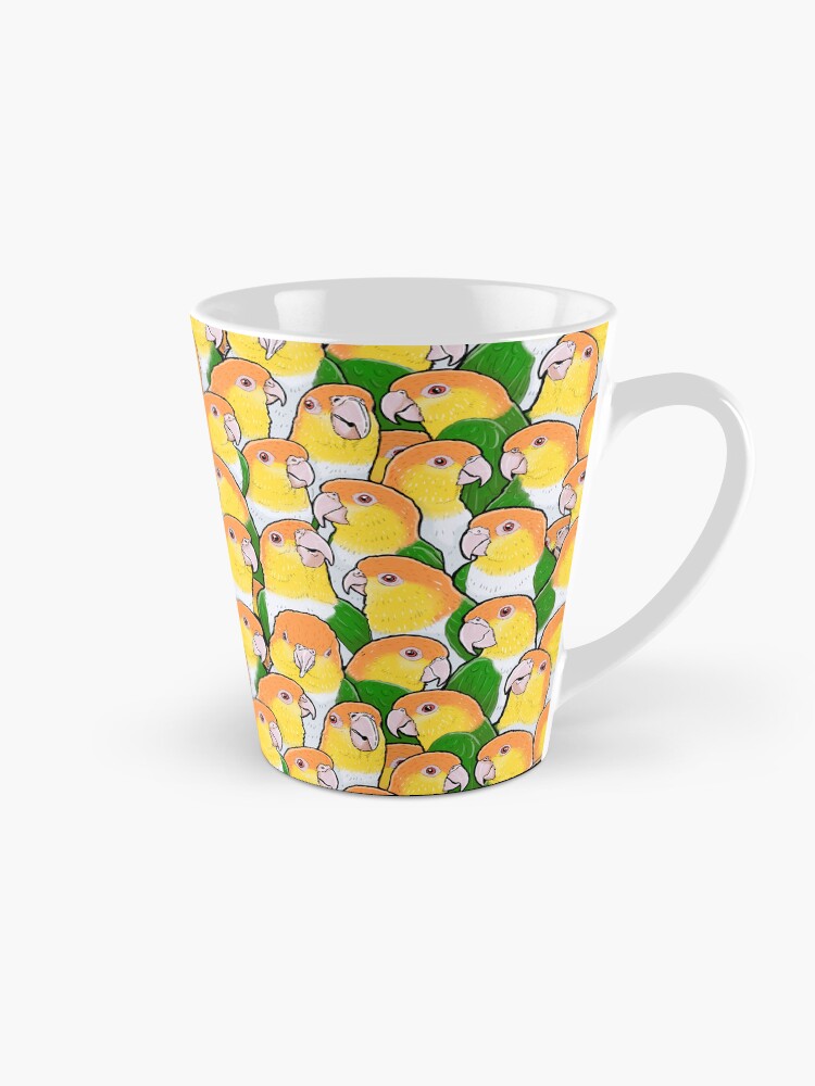 Thumbnail 1 of 4, Coffee Mug, White-bellied Caique Parrots designed and sold by MaratusFunk.