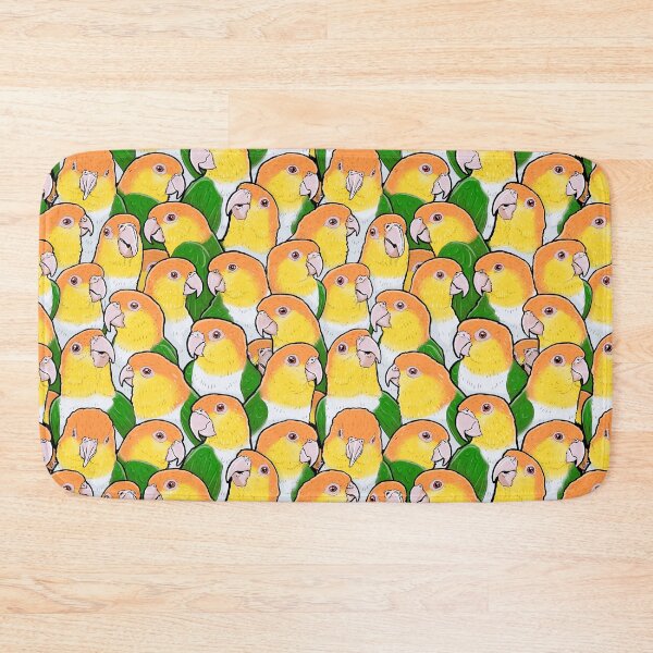 White-bellied Caique Parrots Bath Mat