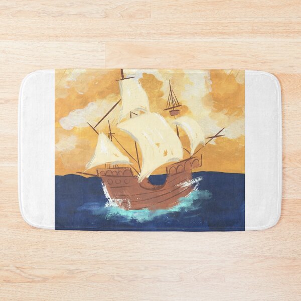 Item preview, Old ship on sea designed and sold by SkyisBright.