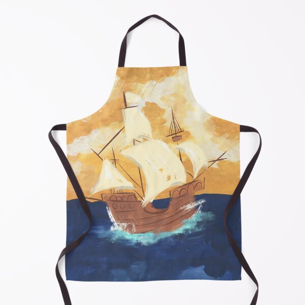 Item preview, Old ship on sea designed and sold by SkyisBright.