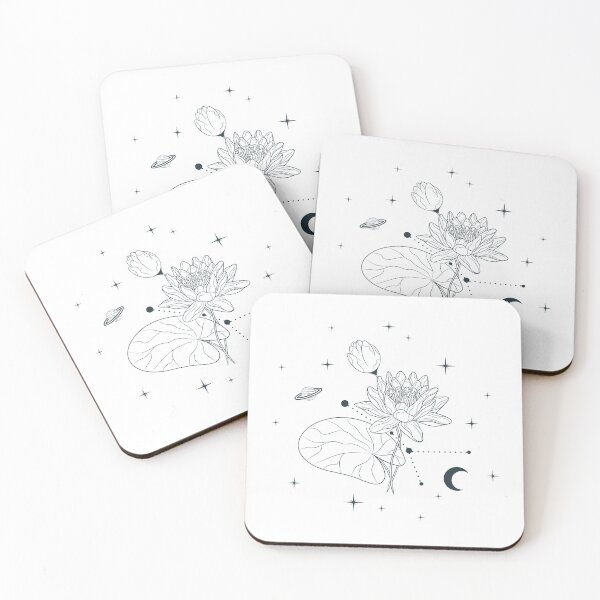 Item preview, July Water Lily Birth Month Flower Constellation designed and sold by OmniRoseArt.