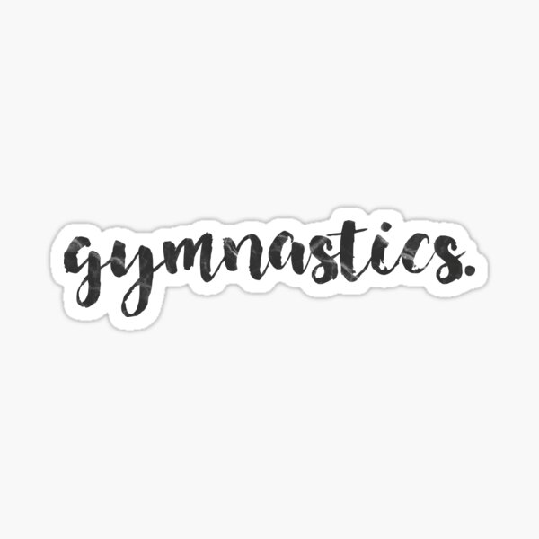 gymnastics calligraphy Sticker