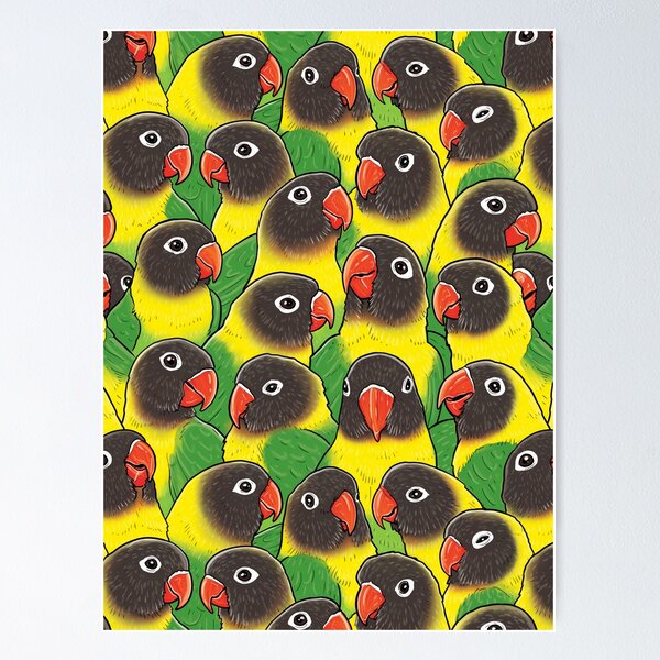 Item preview, Yellow-collared Masked Lovebird designed and sold by MaratusFunk.