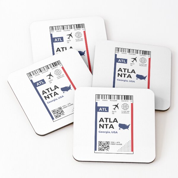 Item preview, Atlanta Flight Ticket Boarding Pass Travel designed and sold by Supra Designs.
