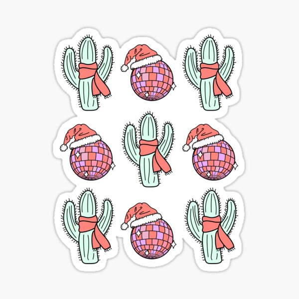 Western Christmas Disco Sticker