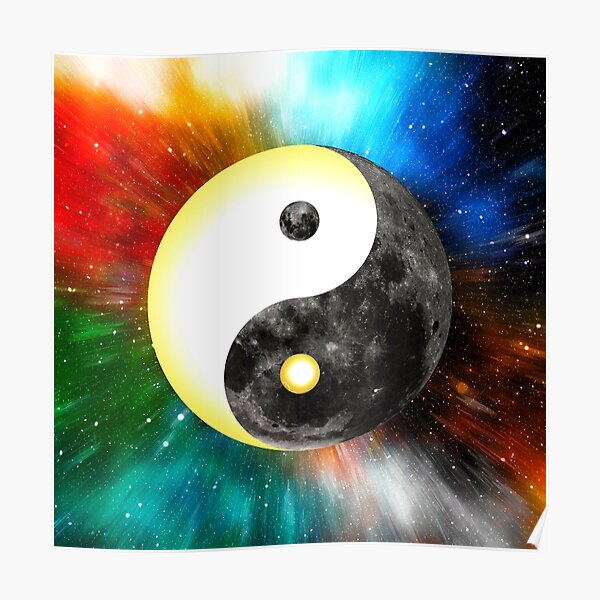 "YIN YANG 4 ELEMENTS" Poster for Sale by take4japan Redbubble