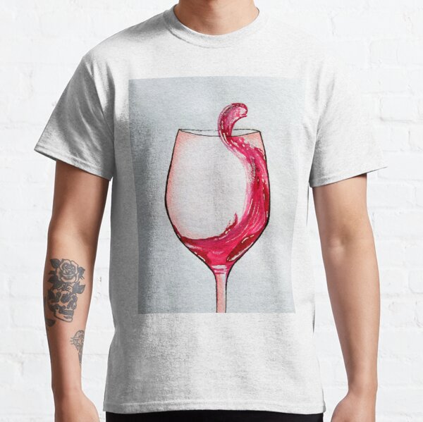 Red Wine Glass Design Classic T-Shirt
