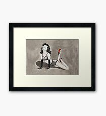 Pin up fashion girl Framed Print