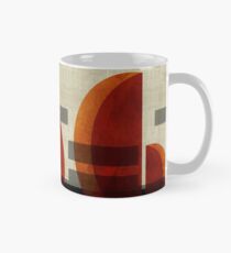 Taza clásica "Barcos abstractos al atardecer"