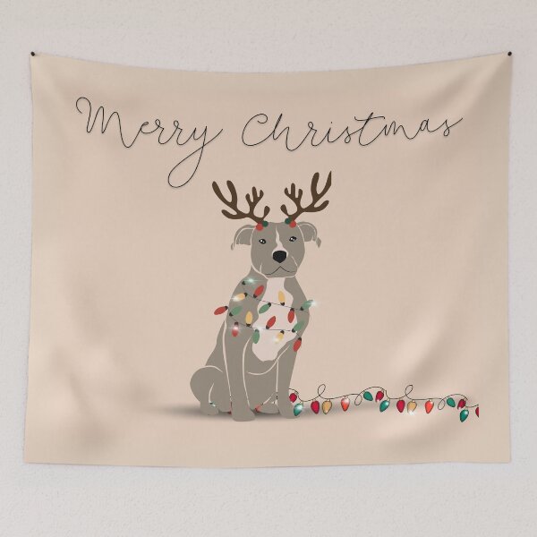 Item preview, Merry Christmas Pitbull designed and sold by Kareliaflores86.