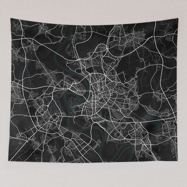 Item preview, Dusseldorf City Map of Germany - Dark designed and sold by deMAP.