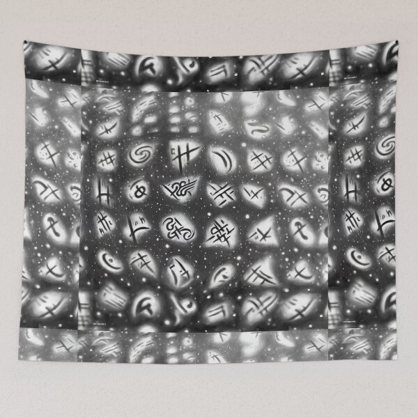 Item preview, Alien Arcane Aesthic AiArt Alien runes 2 designed and sold by Swabcraft.