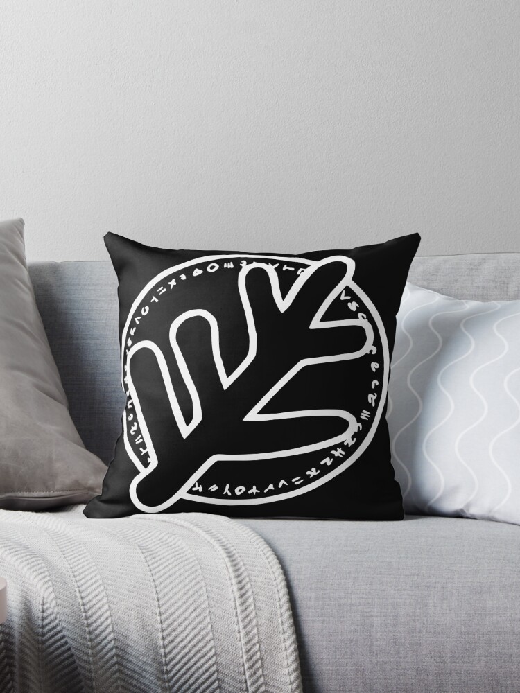 Thumbnail 1 of 3, Throw Pillow, Elder Sign designed and sold by Paul Baldowski.
