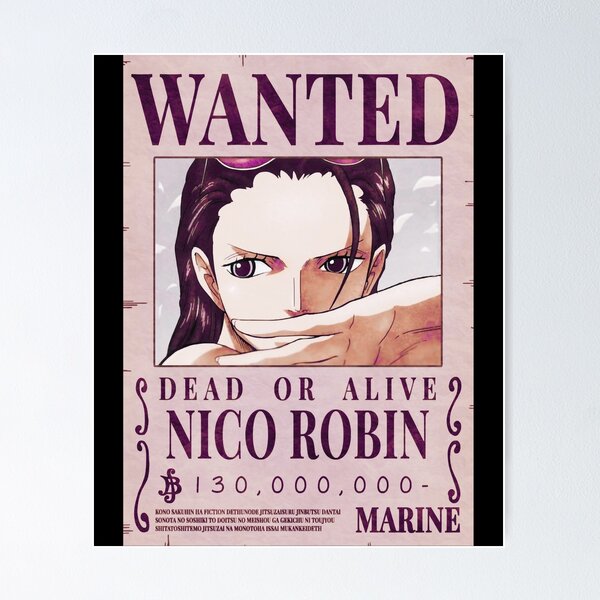 Poster One Piece Wanted Nico Robin 38x52cm